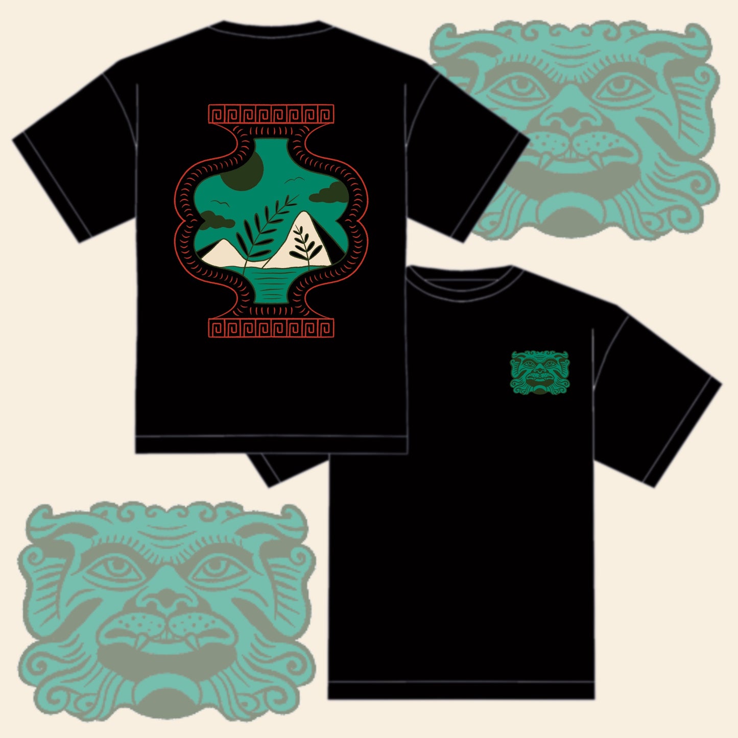 The VENETIAN Black Boxy Tee