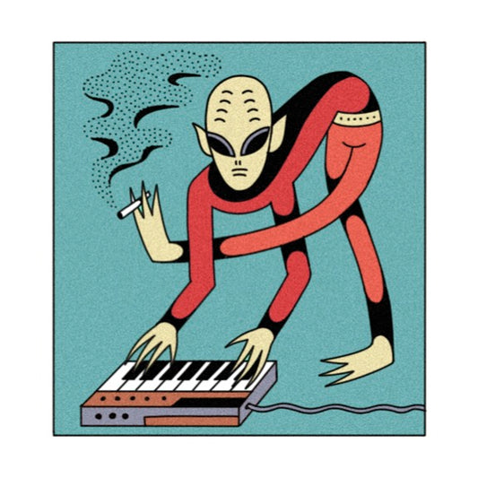 Keyboard Alien Print